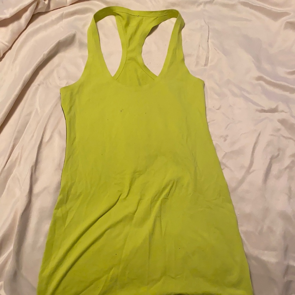Yellow Lulu Racer Back Tank